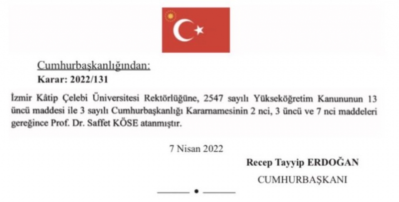 PROF. DR. SAFFET KÖSE HOCAMIZA ÜSTÜN BAŞARILAR DİLERİZ... 