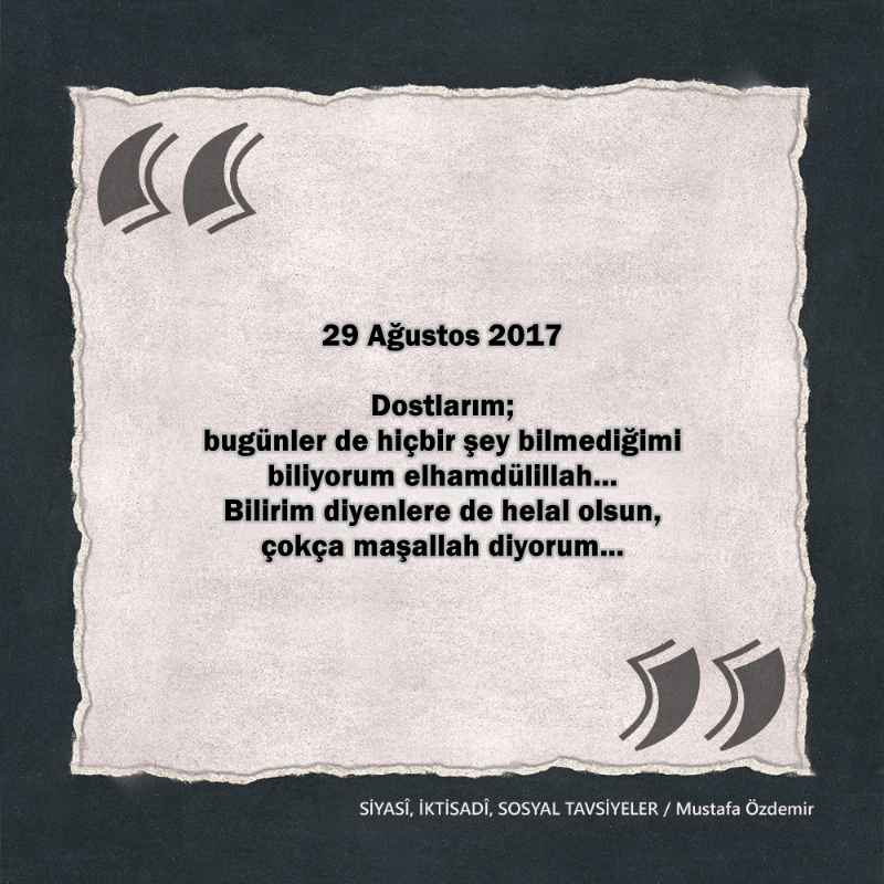 SİYASî, İKTİSADî VE SOSYAL TAVSİYELER...