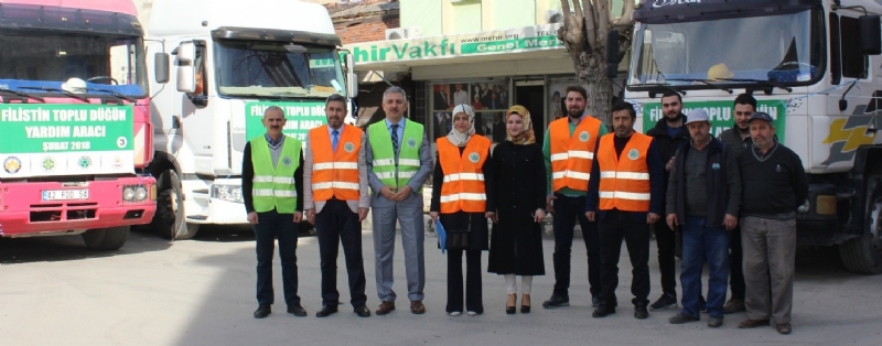 FİLİSTİNLİ 100 ÇİFTİN TOPLU DÜĞÜNÜ ARAÇ UĞURLAMA PROGRAMI 