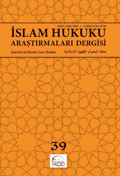 İslam Hukuku Araştırmaları Dergisi Sayı - 39