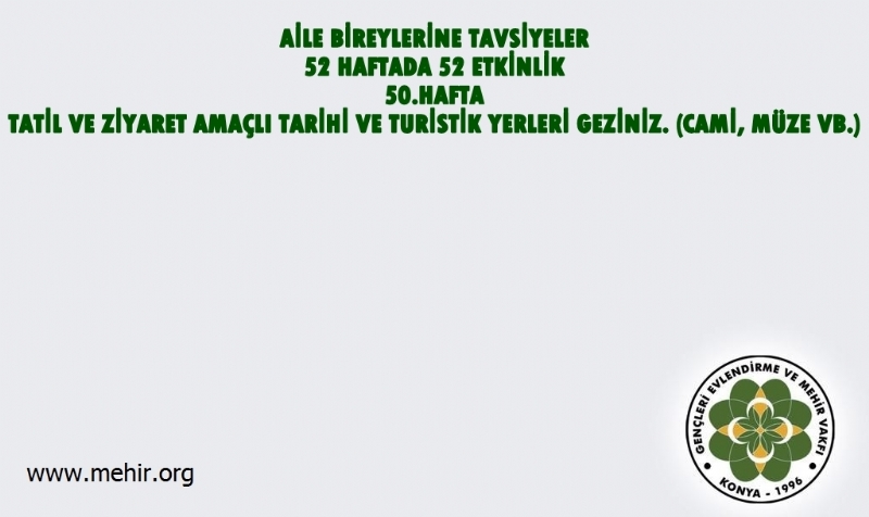 AİLE BİREYLERİNE TAVSİYELER..! 