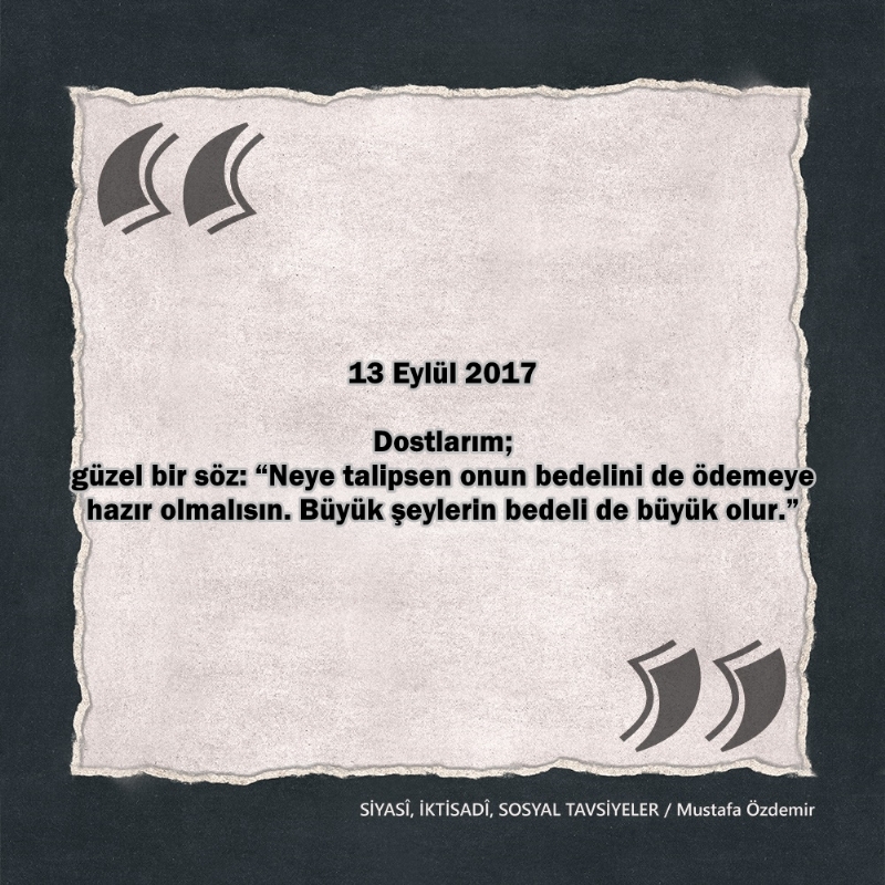 SİYASî, İKTİSADî VE SOSYAL TAVSİYELER...