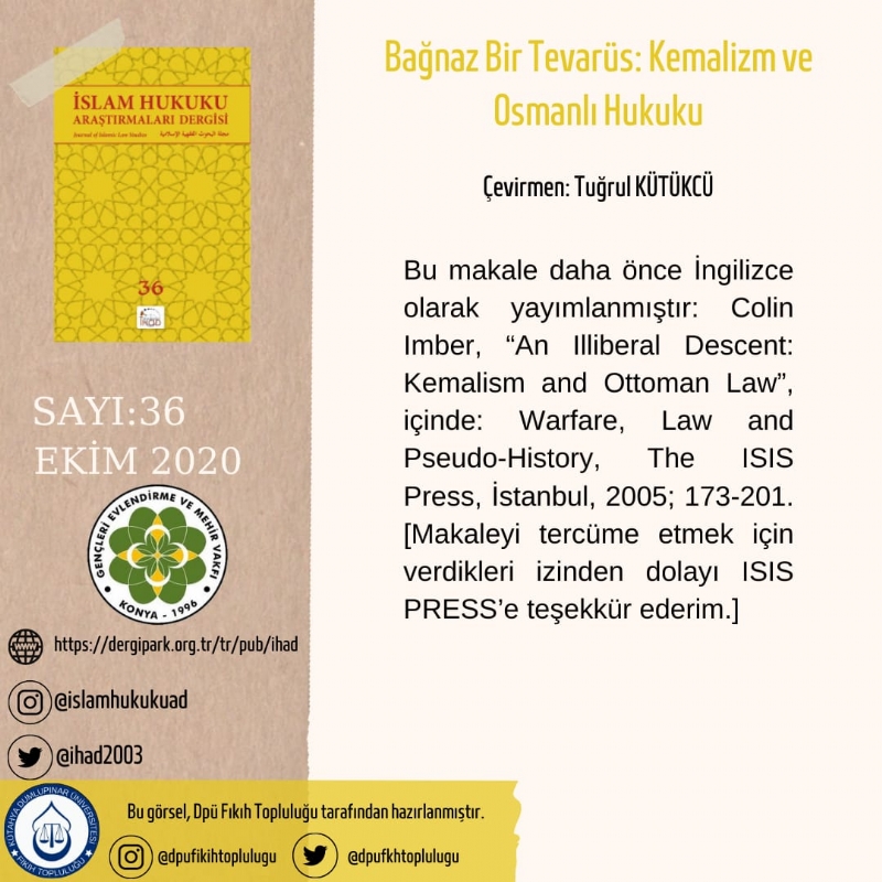 İSLAM HUKUKU ARAŞTIRMALARI DERGİSİ 36. SAYIDAN KESİTLER... 