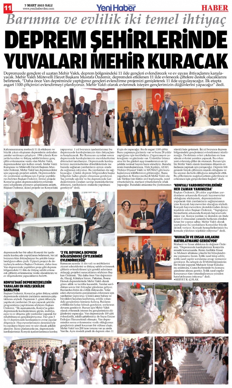 YENİHABER GAZETESİNE TEŞEKKÜRLER... 